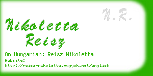 nikoletta reisz business card